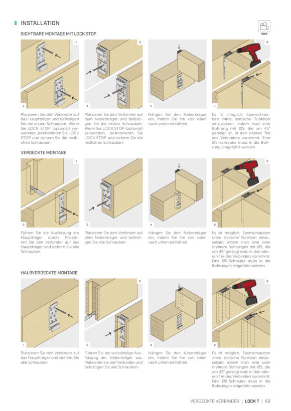 RothoBlaas Holz Technic LOCK VLOERCONNECTOR VOOR WOOD-WOOD 1200X135X22 LOCKTFLOOR135