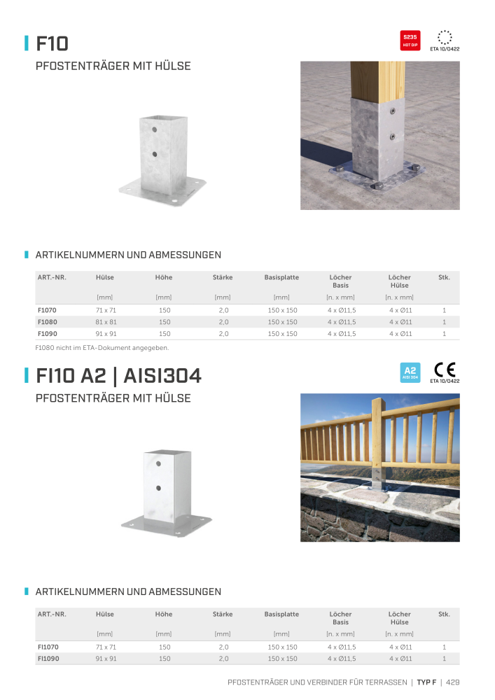 Rothoblaas - Holzbauverbinder NEJ.: 20231 - Sida 429