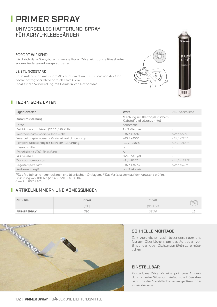 Rothoblaas - Bänder, Dichtungsmittel  und Bahnen NR.: 20233 - Seite 102