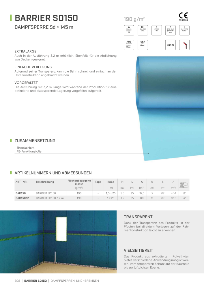 Rothoblaas - Bänder, Dichtungsmittel  und Bahnen n.: 20233 - Pagina 208