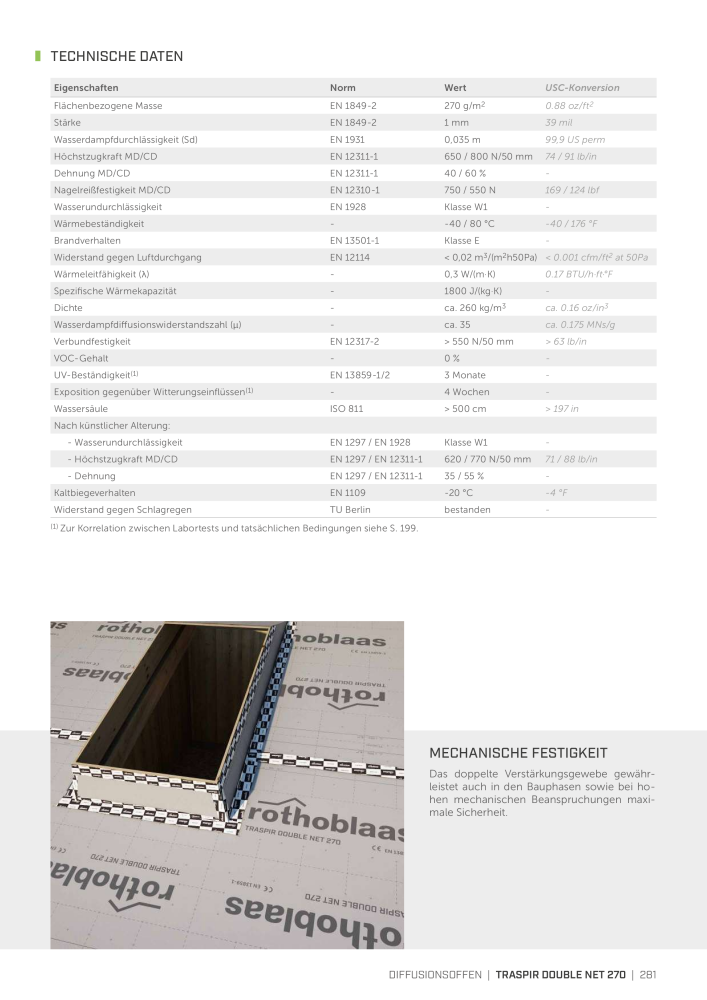 Rothoblaas - Bänder, Dichtungsmittel  und Bahnen NR.: 20233 - Seite 281