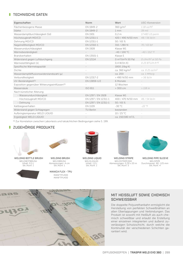 Rothoblaas - Bänder, Dichtungsmittel  und Bahnen Nb. : 20233 - Page 289