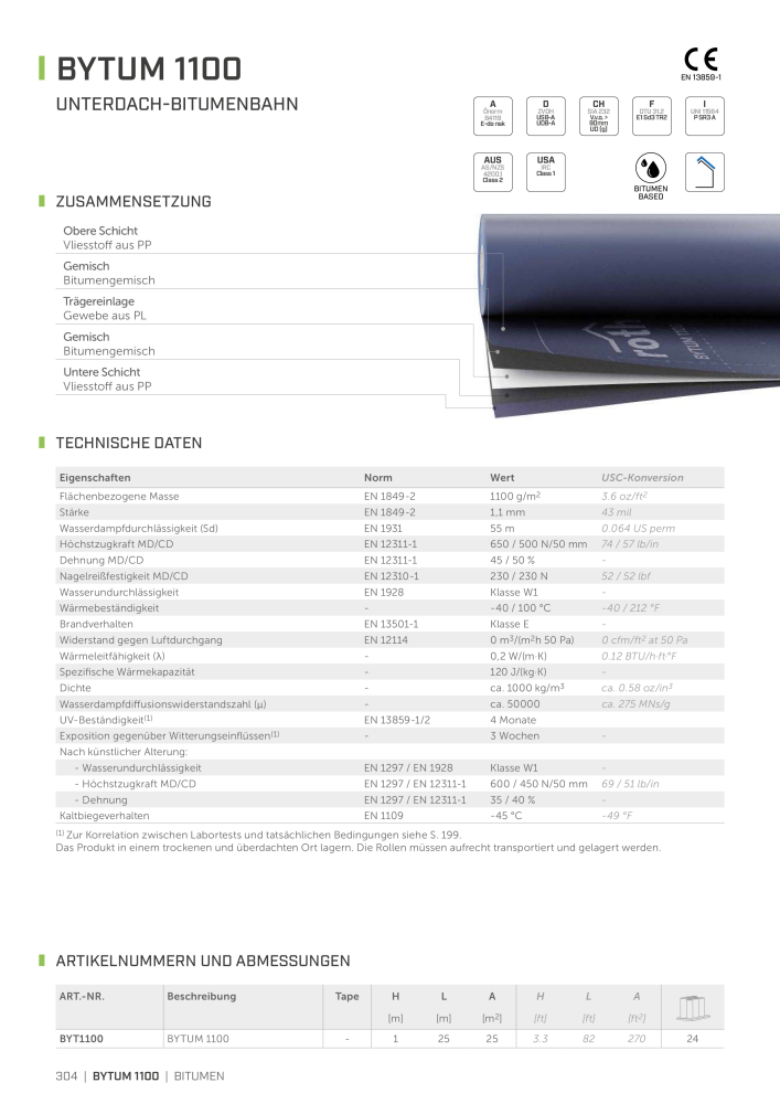 Rothoblaas - Bänder, Dichtungsmittel  und Bahnen NR.: 20233 - Pagina 304