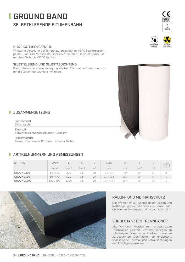 Rothoblaas - Bänder, Dichtungsmittel  und Bahnen Nb. : 20233 - Page 34