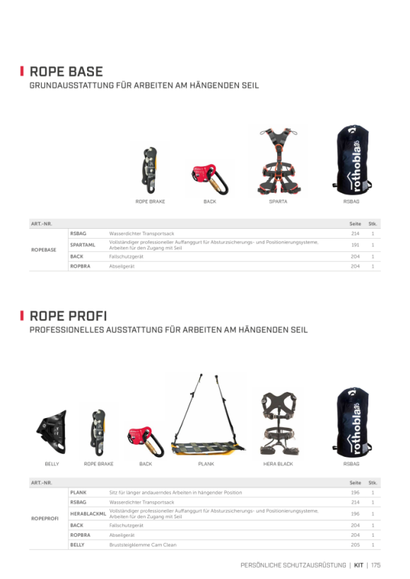 RothoBlaas COMPLEET PROFESSIONEEL VALBEVEILIGINGSSYSTEEM. GROOTTE M/L HERABLACKML