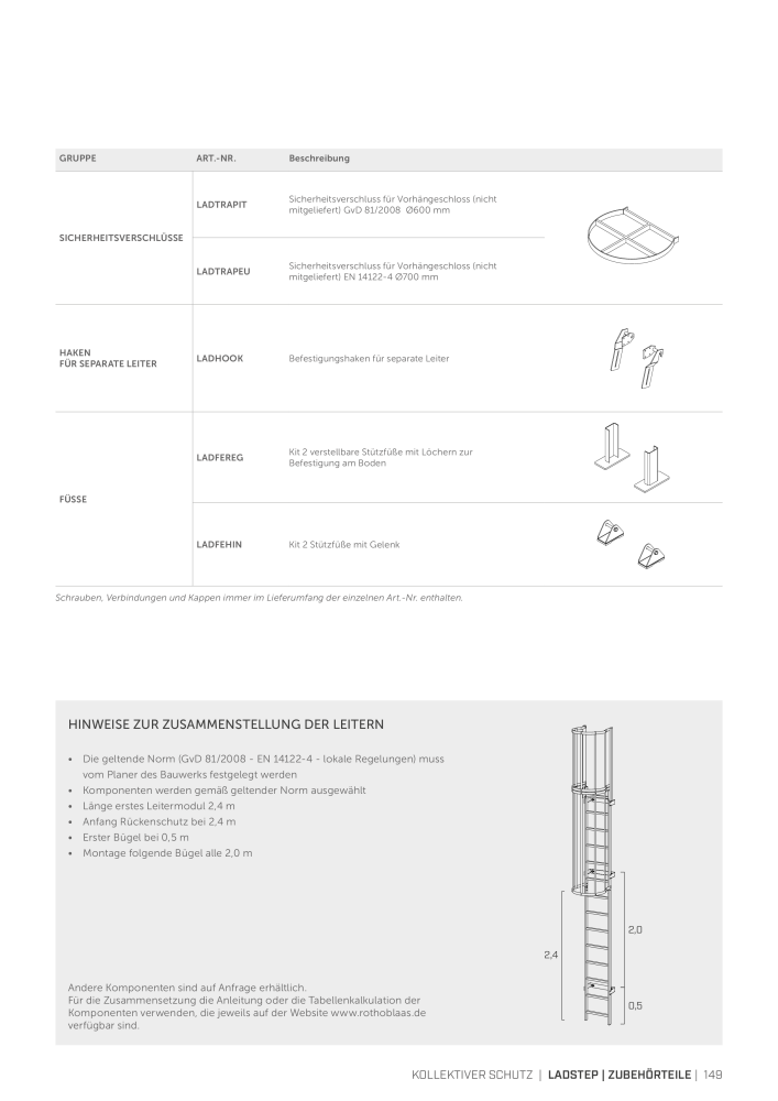 Rothoblaas - Absturzsicherungssysteme und Schutzeinrichtungen NR.: 20235 - Seite 149