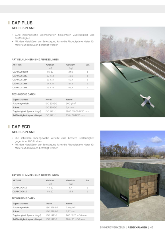 RothoBlaas Holz Technic CAP ECO SCHUURPLAATS ZONDER RAKEN 4 X 10 M 210g/m² CAPECO0410