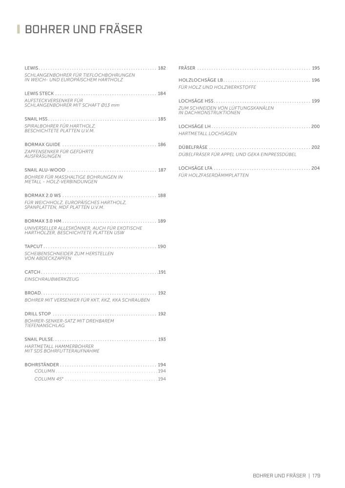 Rothoblaas - Werkzeuge für den Holzbau Nb. : 20236 - Page 179