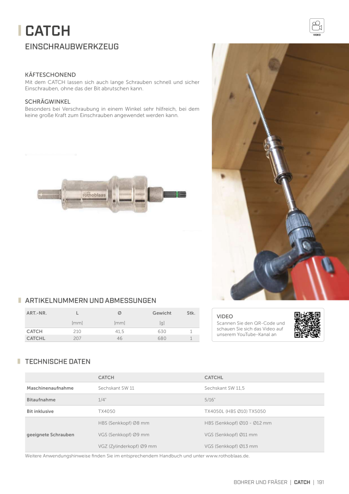 Rothoblaas - Werkzeuge für den Holzbau n.: 20236 - Pagina 191