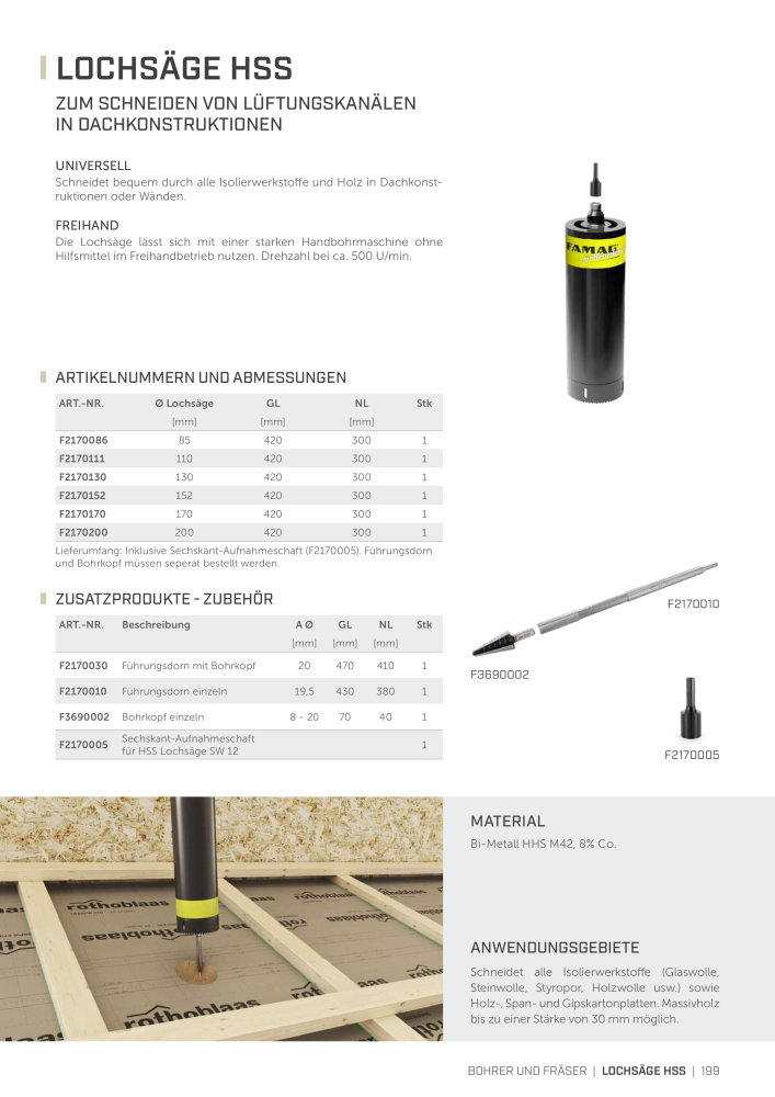 Rothoblaas - Werkzeuge für den Holzbau n.: 20236 - Pagina 199