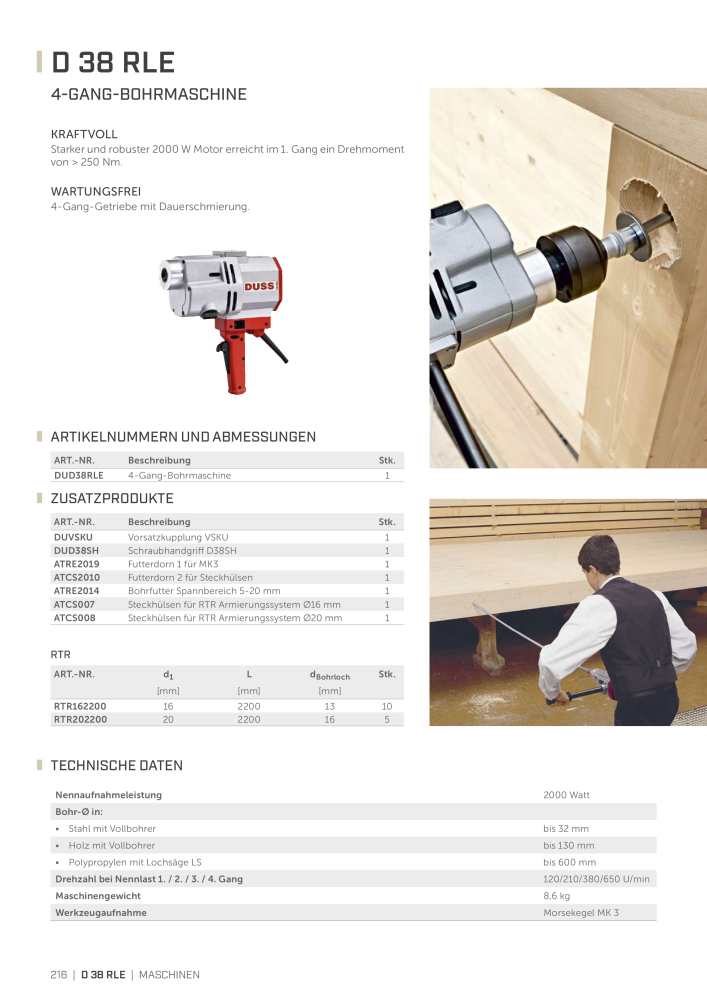 Rothoblaas - Werkzeuge für den Holzbau NO.: 20236 - Page 216