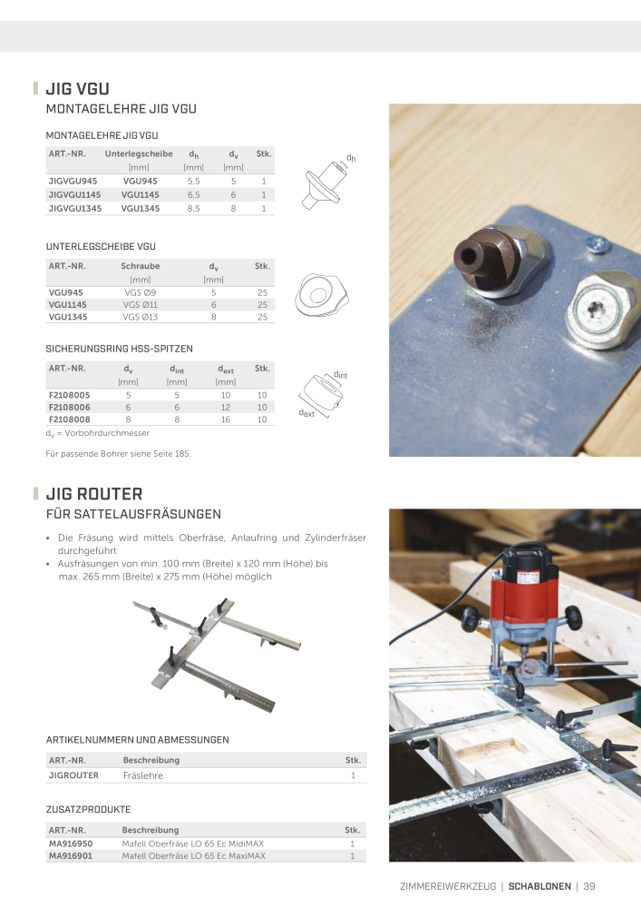 Rothoblaas - Werkzeuge für den Holzbau n.: 20236 - Pagina 39