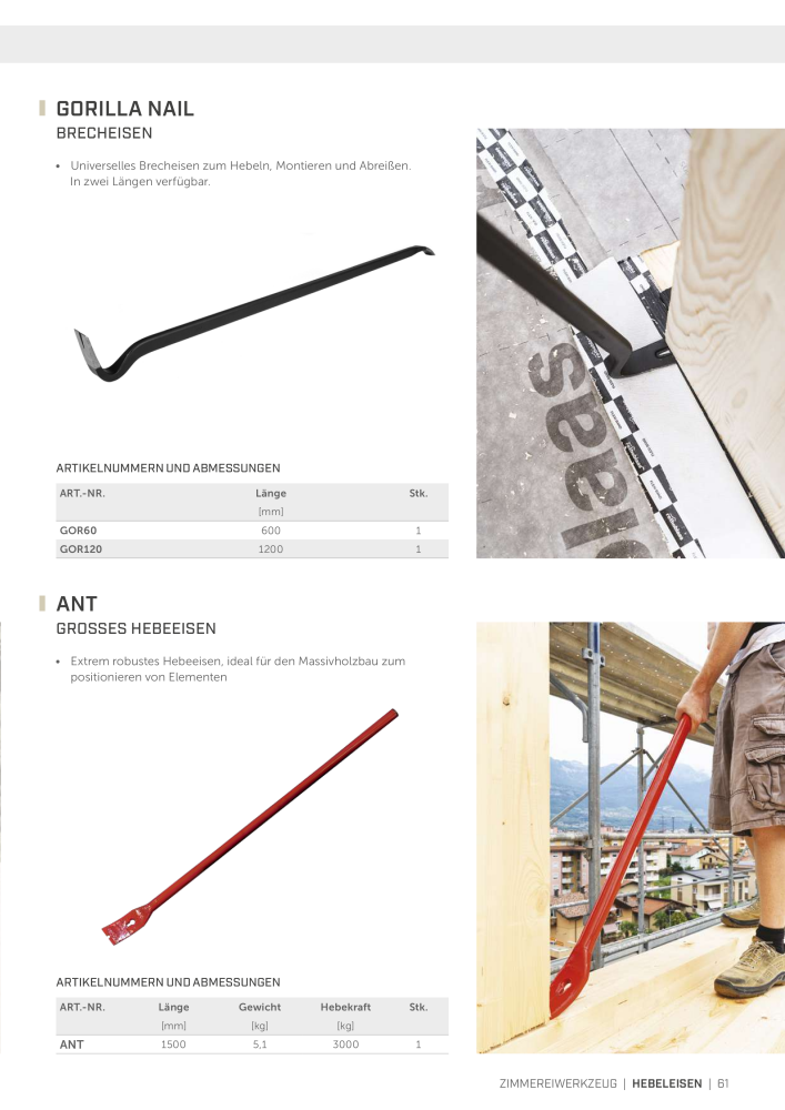 Rothoblaas - Werkzeuge für den Holzbau NR.: 20236 - Seite 61
