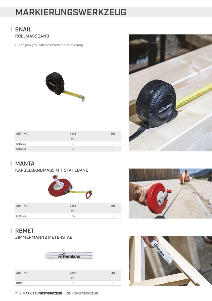 Rothoblaas - Werkzeuge für den Holzbau Nº: 20236 - Página 74