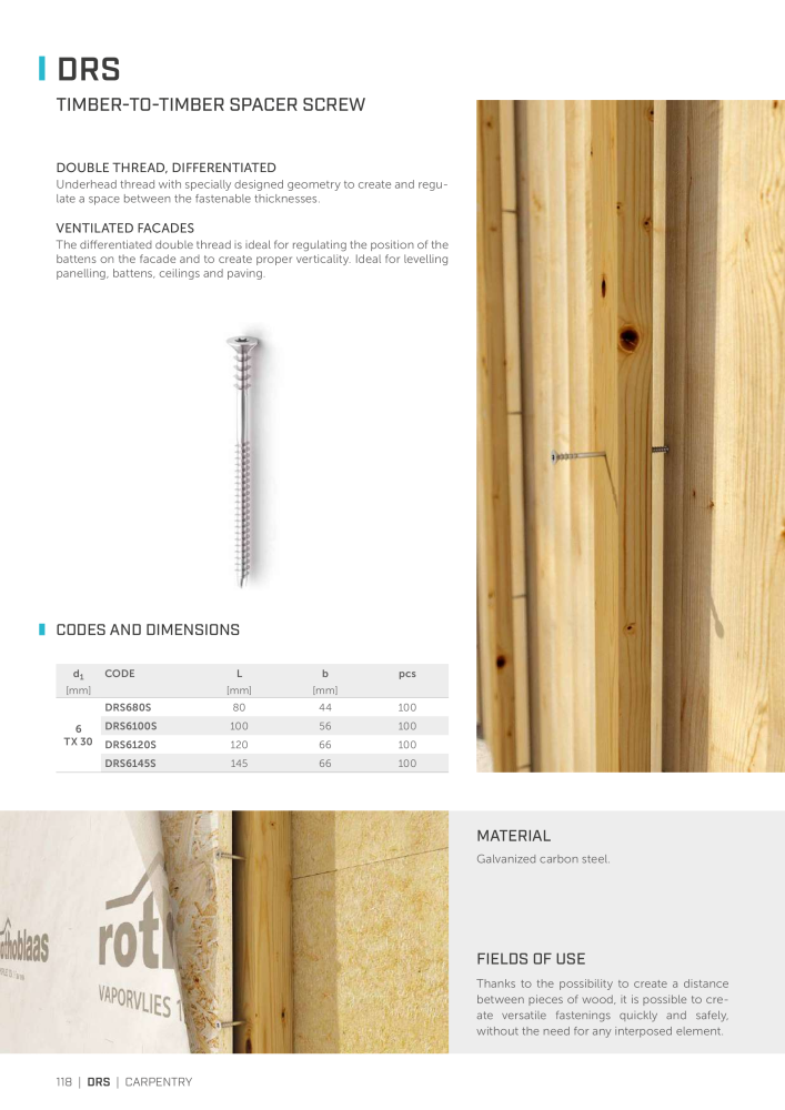 Rothoblaas - Wood screws and connectors NEJ.: 20238 - Sida 118