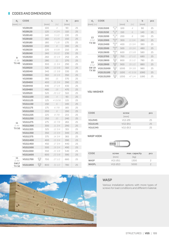 Rothoblaas - Wood screws and connectors NO.: 20238 - Page 189