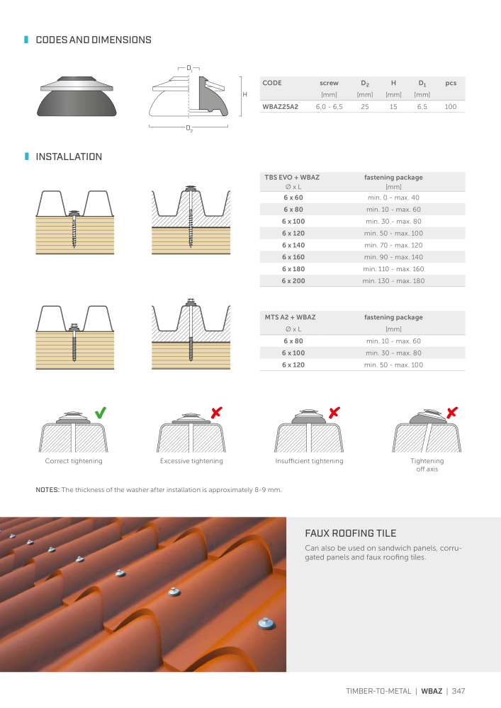 Rothoblaas - Wood screws and connectors Nº: 20238 - Página 347