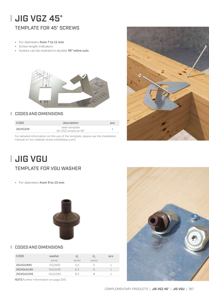 Rothoblaas - Wood screws and connectors Nº: 20238 - Página 367