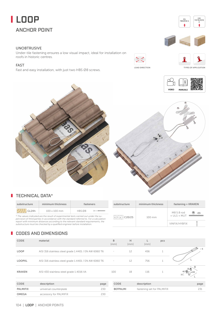 Rothoblaas - Fall Protection NO.: 20242 - Page 104