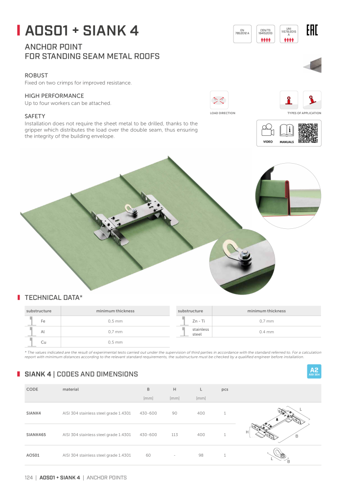 Rothoblaas - Fall Protection n.: 20242 - Pagina 124