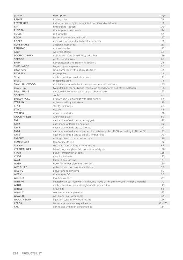 Rothoblaas - Timber Construction Nb. : 20243 - Page 234