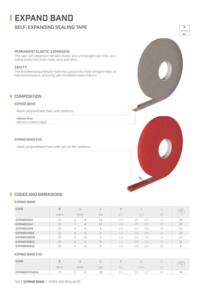 Rothoblaas - Tapes, Sealants and Membranes n.: 20245 - Pagina 108