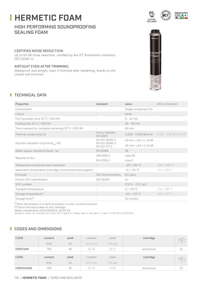 Rothoblaas - Tapes, Sealants and Membranes NR.: 20245 - Pagina 116