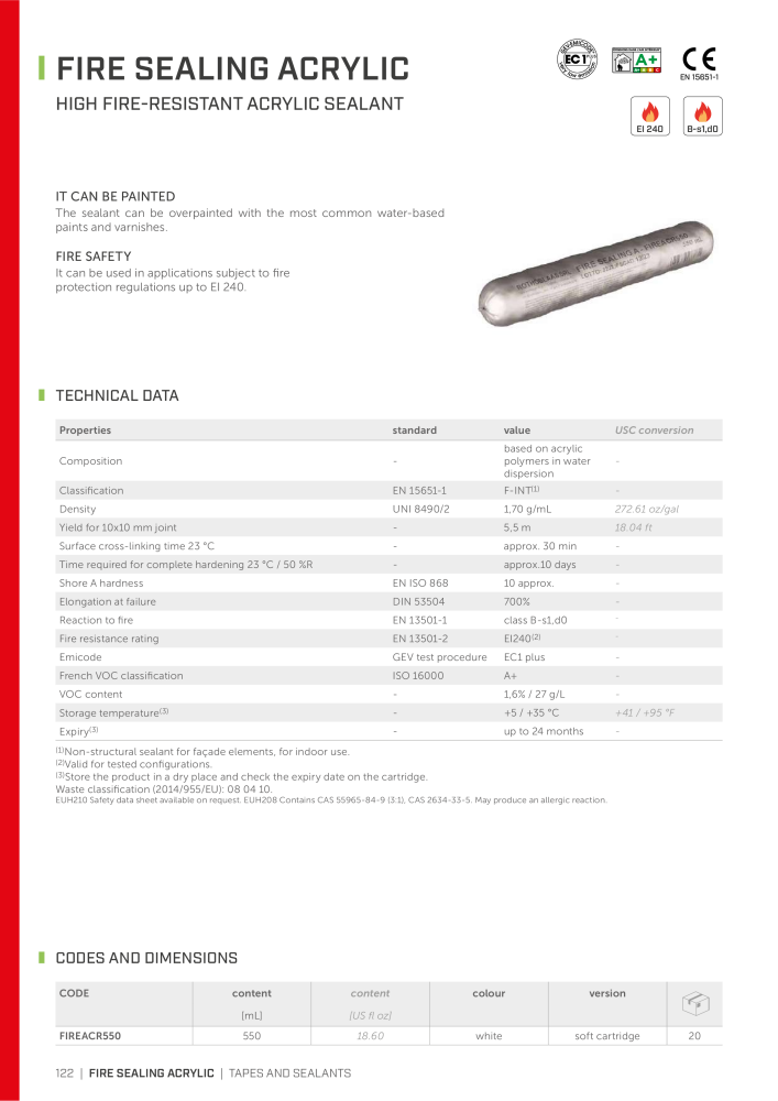 Rothoblaas - Tapes, Sealants and Membranes NO.: 20245 - Page 122