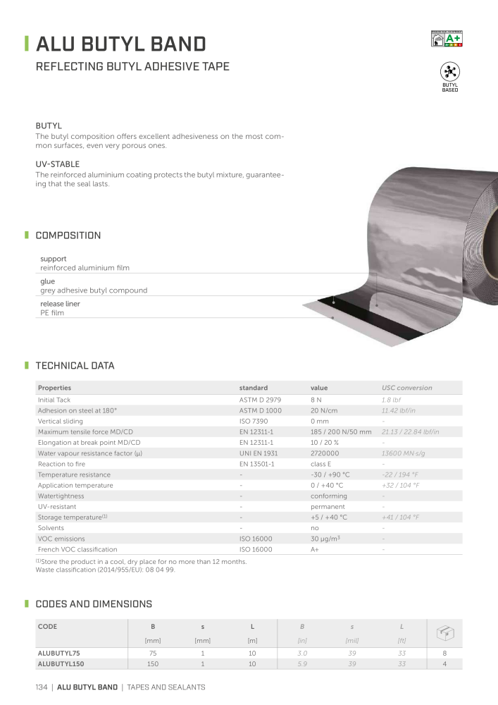 Rothoblaas - Tapes, Sealants and Membranes NR.: 20245 - Seite 134