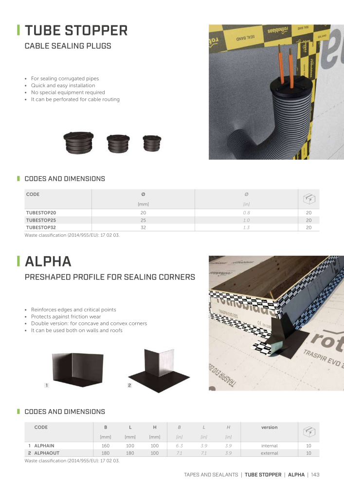 Rothoblaas - Tapes, Sealants and Membranes NO.: 20245 - Page 143