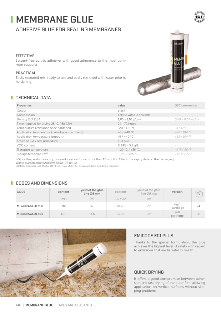 Rothoblaas - Tapes, Sealants and Membranes Nb. : 20245 - Page 148