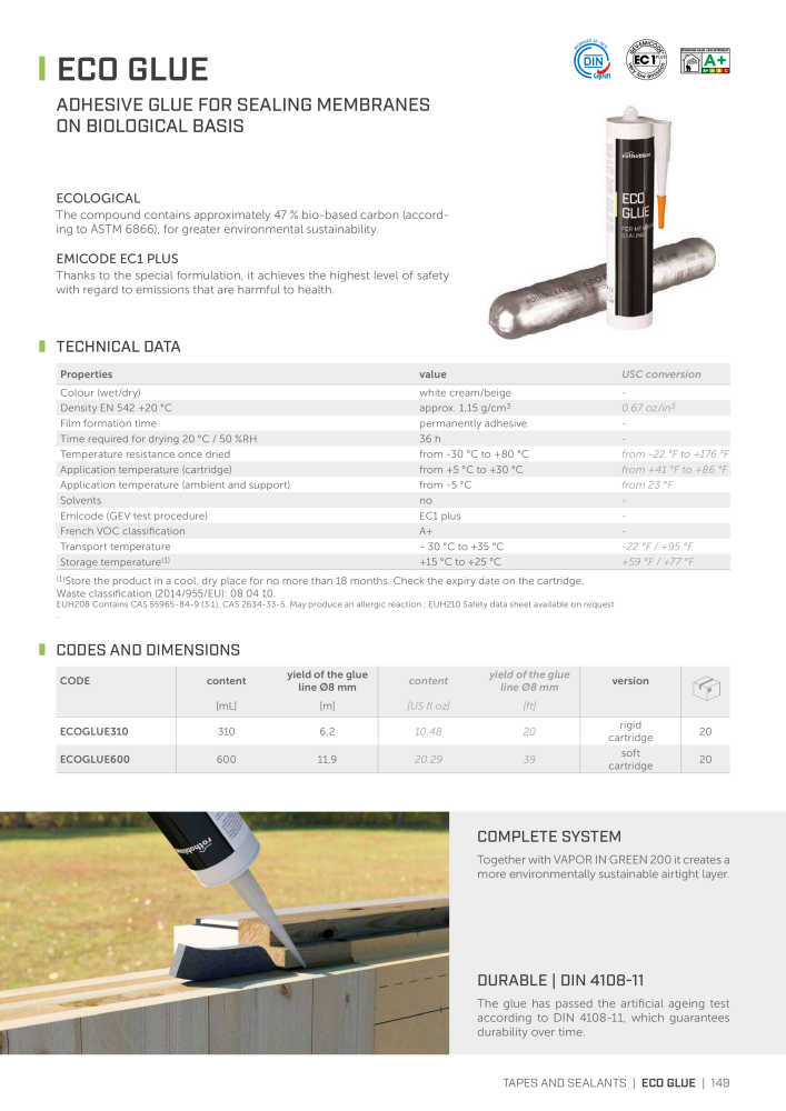 Rothoblaas - Tapes, Sealants and Membranes n.: 20245 - Pagina 149