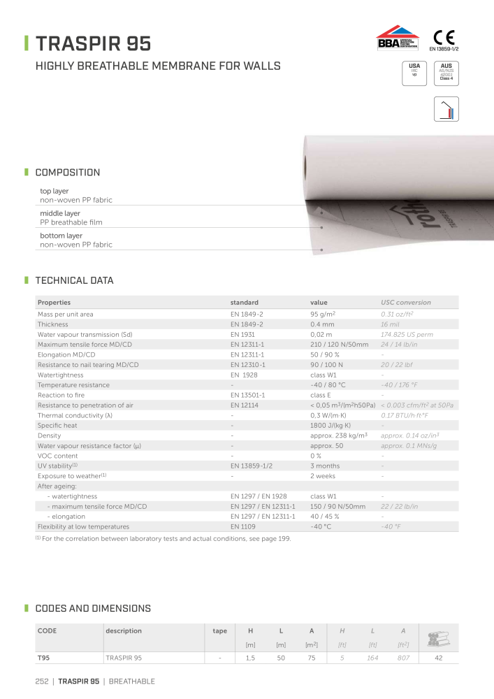 Rothoblaas - Tapes, Sealants and Membranes NR.: 20245 - Pagina 252