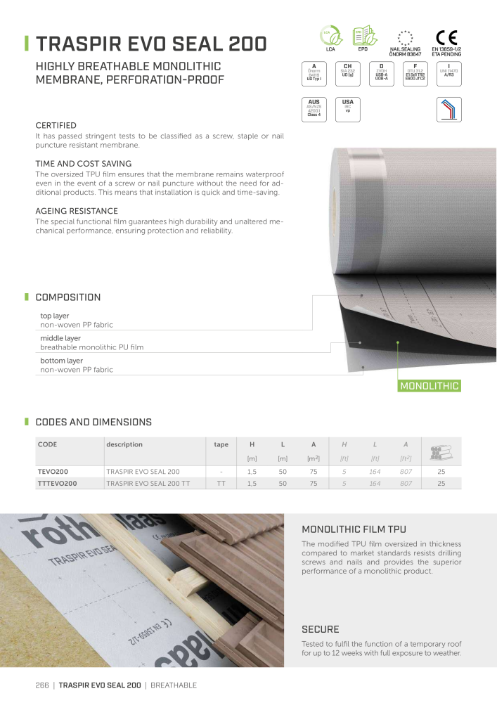 Rothoblaas - Tapes, Sealants and Membranes NR.: 20245 - Strona 266