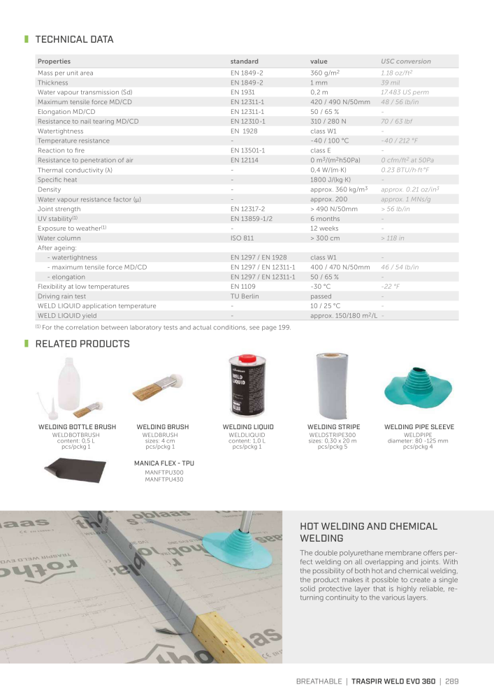 Rothoblaas - Tapes, Sealants and Membranes NR.: 20245 - Seite 289