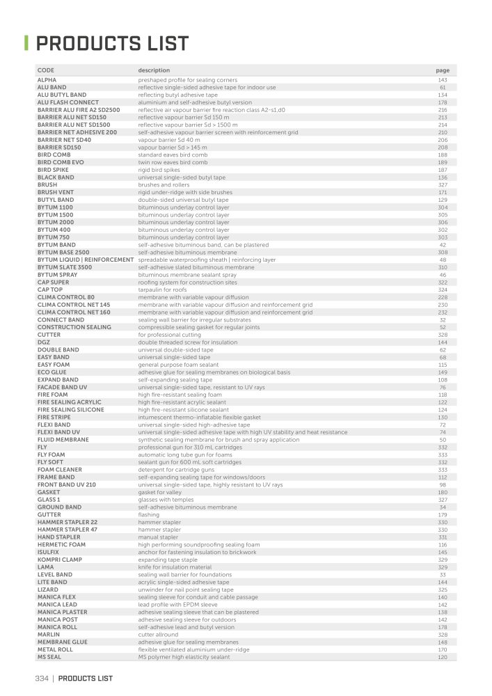 Rothoblaas - Tapes, Sealants and Membranes NO.: 20245 - Page 334