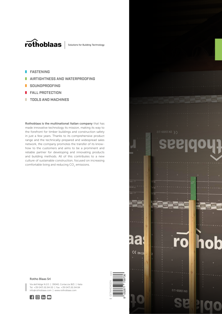 Rothoblaas - Tapes, Sealants and Membranes Č. 20245 - Strana 339