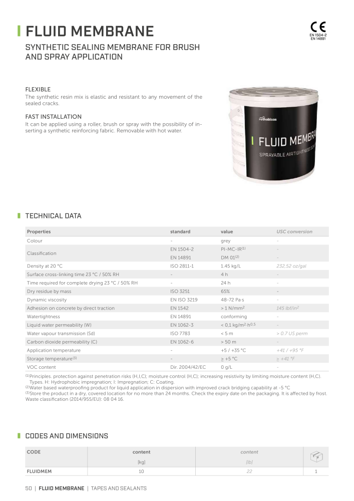 Rothoblaas - Tapes, Sealants and Membranes NO.: 20245 - Page 50