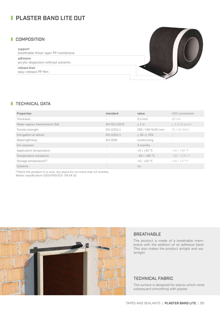 Rothoblaas - Tapes, Sealants and Membranes NR.: 20245 - Strona 95