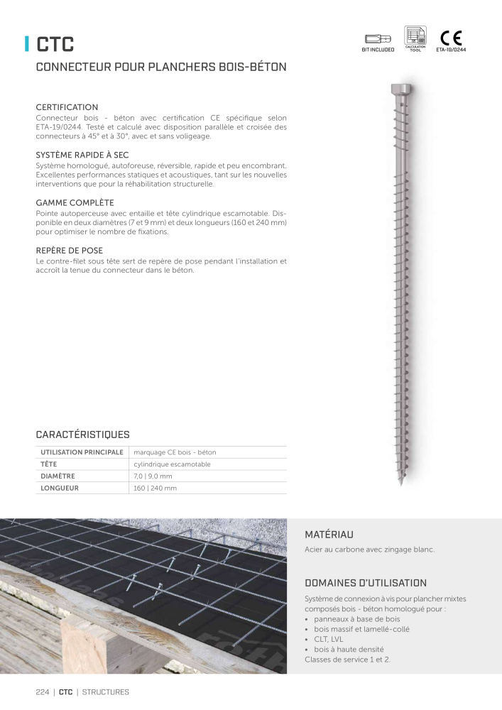 Rothoblaas - Vis à bois et connecteurs Nb. : 20247 - Page 224