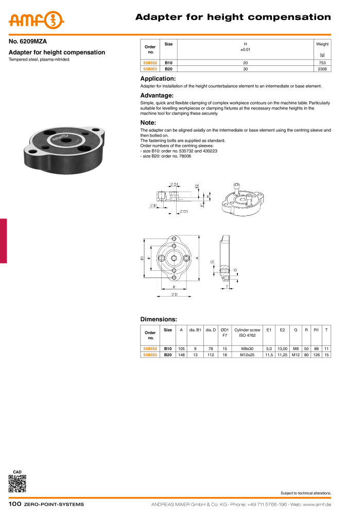 AMF Catalogue ZERO-POINT SYSTEMS NR.: 2025 - Side 100