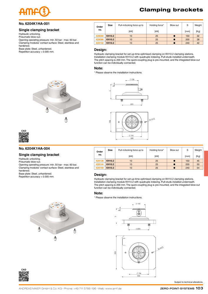 AMF Catalogue ZERO-POINT SYSTEMS NR.: 2025 - Seite 103