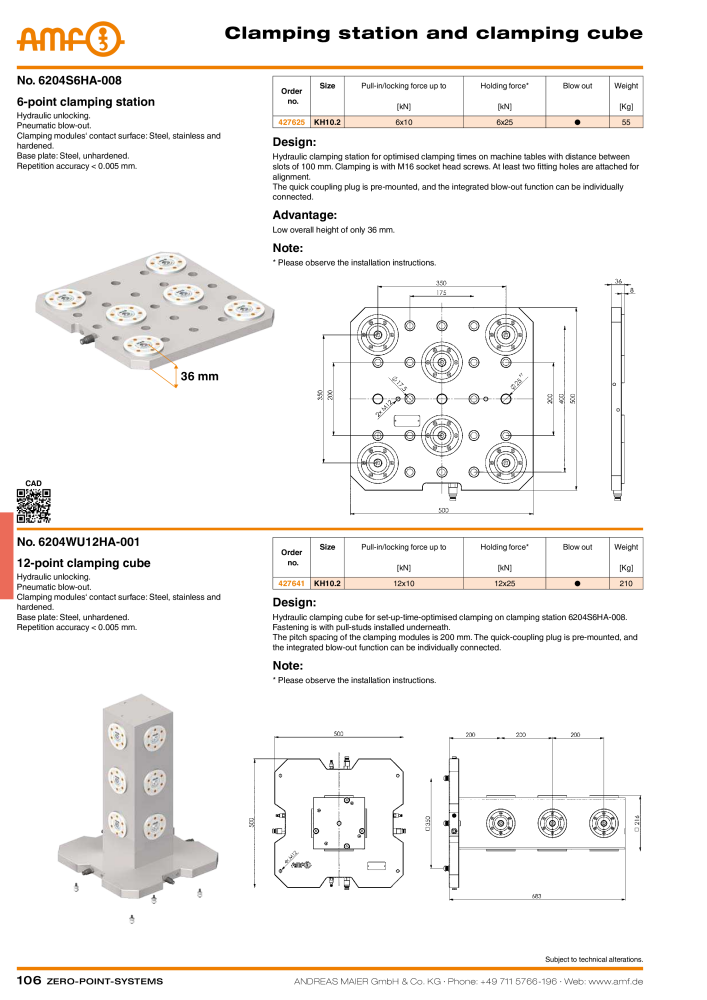 AMF Catalogue ZERO-POINT SYSTEMS Nb. : 2025 - Page 106