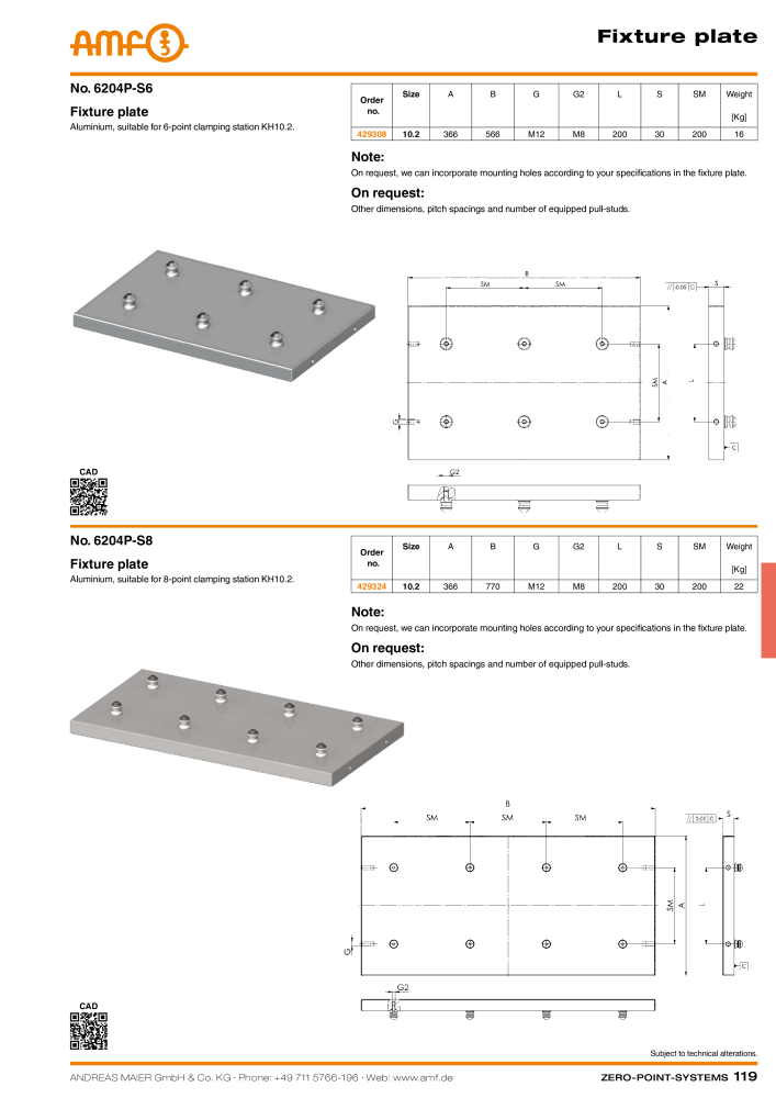 AMF Catalogue ZERO-POINT SYSTEMS Nº: 2025 - Página 119