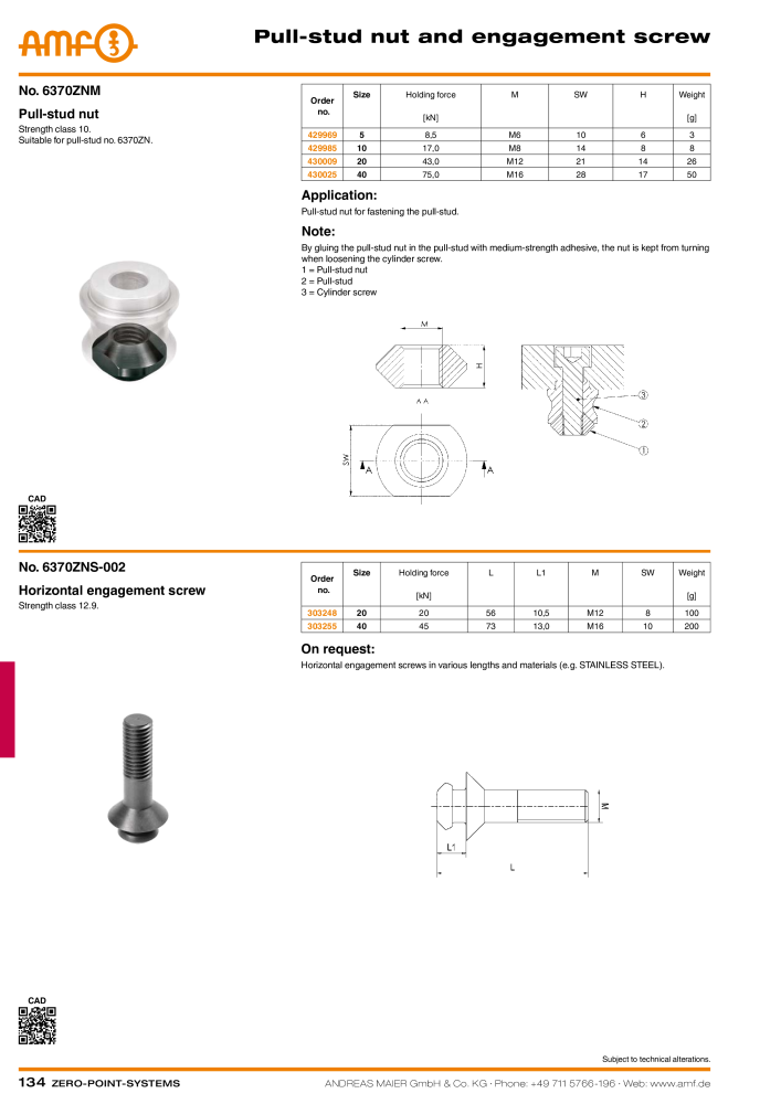 AMF Catalogue ZERO-POINT SYSTEMS Nb. : 2025 - Page 134