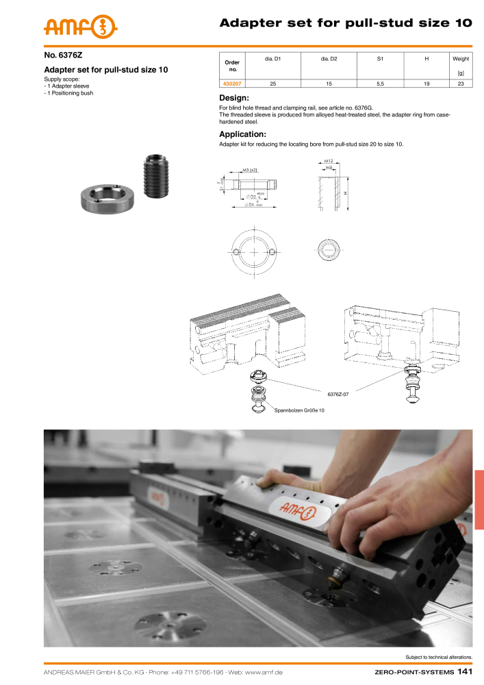 AMF Catalogue ZERO-POINT SYSTEMS n.: 2025 - Pagina 141