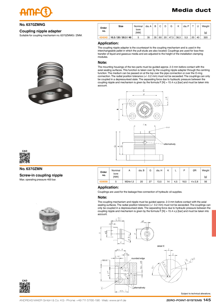 AMF Catalogue ZERO-POINT SYSTEMS Nb. : 2025 - Page 145