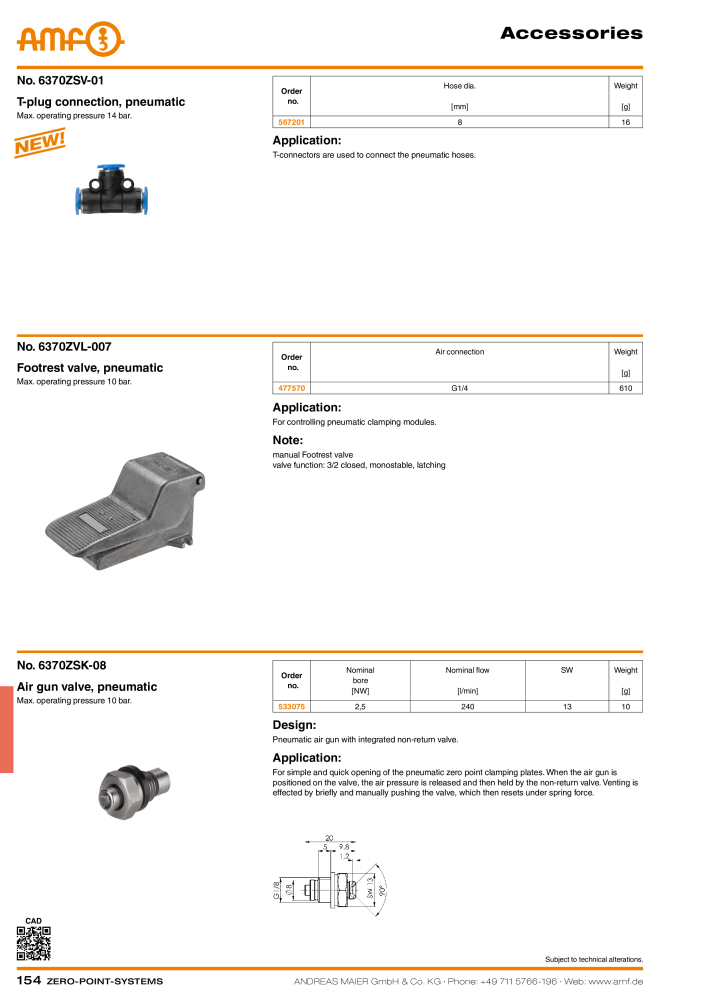 AMF Catalogue ZERO-POINT SYSTEMS Nº: 2025 - Página 154