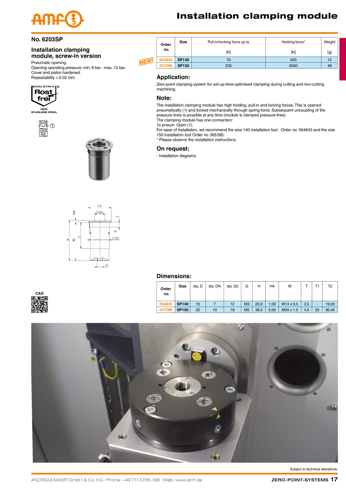 AMF Catalogue ZERO-POINT SYSTEMS Č. 2025 - Strana 17