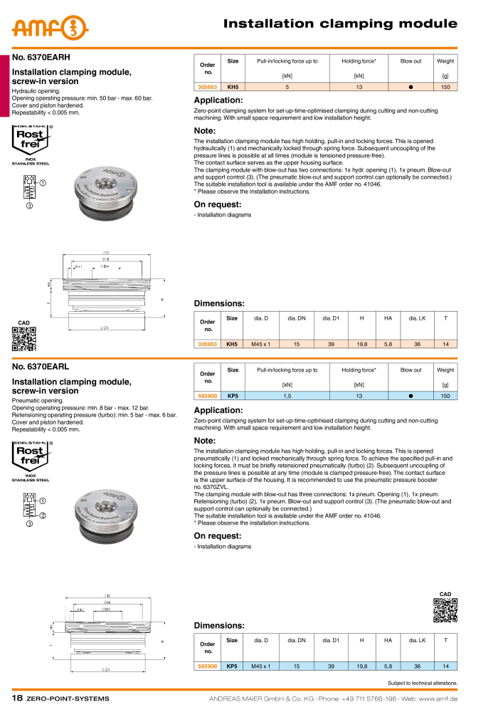 AMF Catalogue ZERO-POINT SYSTEMS NO.: 2025 - Page 18